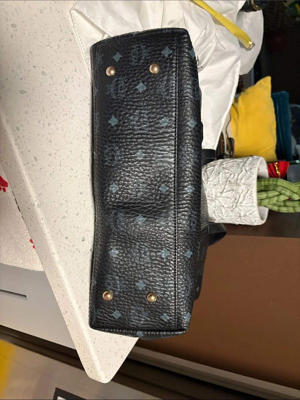 Black Designer-Style Men's Tote Bag
